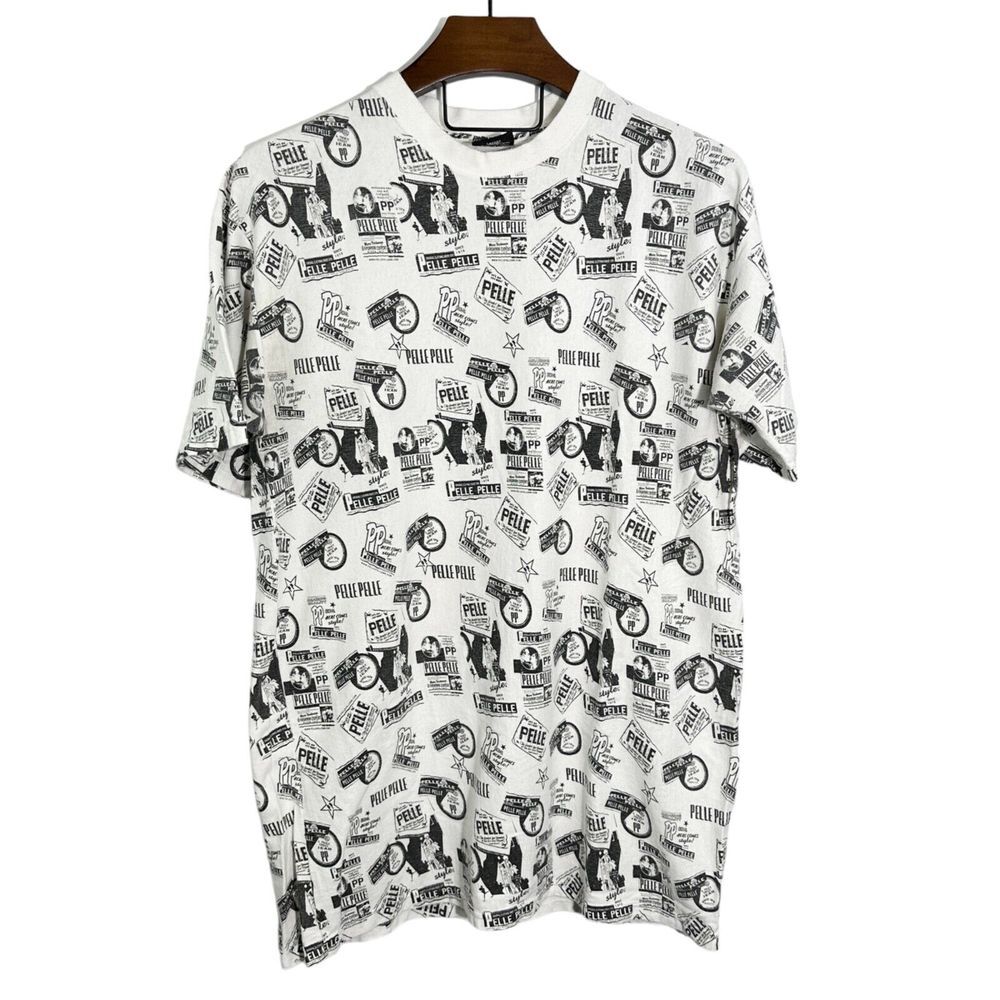Pelle Pelle Marc Buchanan White AOP All Over Print Short Sleeve‎ T-Shirt XL
